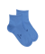 Socquettes avec bord roulé en coton égyptien - Bleu Myosotis