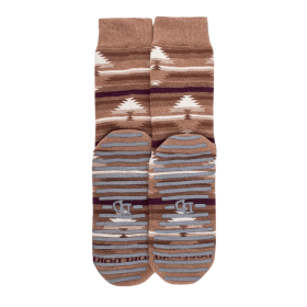 Chaussettes anti-dérapantes motif Navajo - Caille | Doré Doré