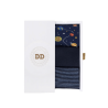 Coffret cadeau 3 paires de chaussettes fantaisie - Bleu | Doré Doré