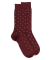 Chaussettes en laine motif cravate - Bordeaux