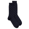 Chaussettes en laine motif cravate - Bleu marine | Doré Doré