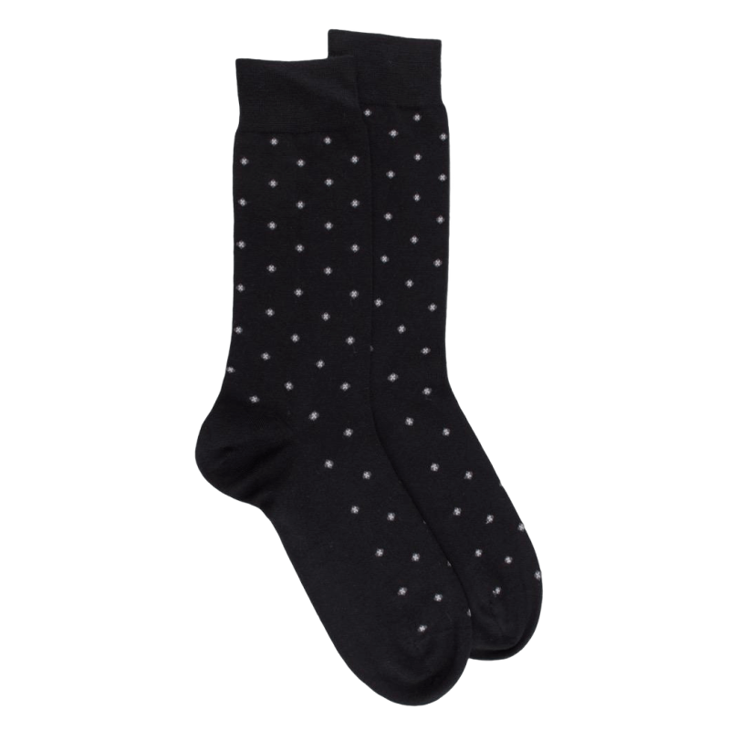 Chaussettes en laine motif cravate - Noir | Doré Doré