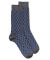 Chaussettes coton à motifs géométrique - Gris