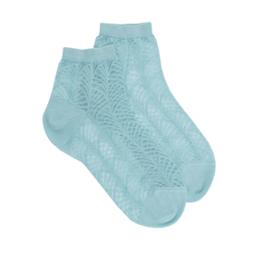 Socquettes transparentes demi vantail - Turquoise | Doré Doré