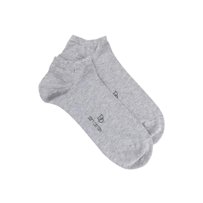 Socquettes homme en coton doux - Gris clair | Doré Doré
