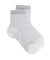 Socquettes en coton et lurex - Gris et blanc