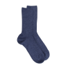 Chaussettes sans bord élastique en coton égyptien - Spécial jambes sensibles - Bleu jean | Doré Doré