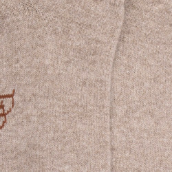 Socquettes femme en laine mérinos et cachemire - Beige chrysalide | Doré Doré