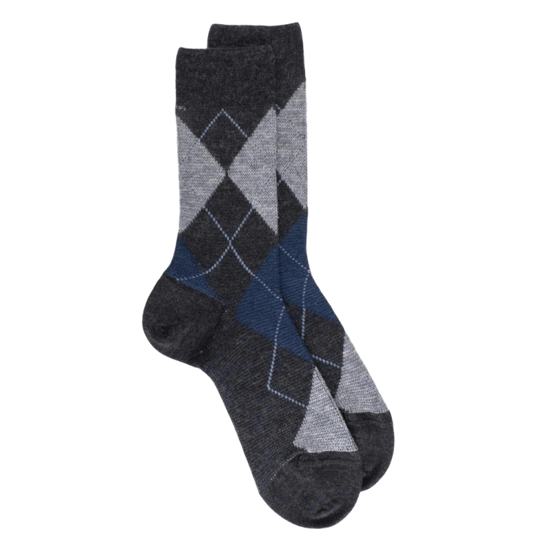 Chaussettes Homme Anthracite/Bleu Mélange Taubert