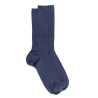 Chaussettes sans bord élastique en coton égyptien - Spécial jambes sensibles - Jean foncé