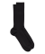 Chaussettes sans bord élastique en coton égyptien - Spécial jambes sensibles - Noir