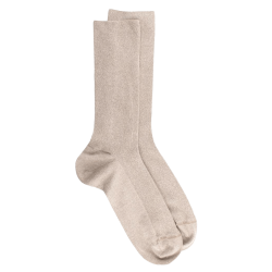 Chaussettes sans bord élastique en coton égyptien - Spécial jambes sensibles - Corde | Doré Doré