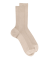 Chaussettes homme jambe sensible sans bord élastique en fil d'Ecosse - Beige