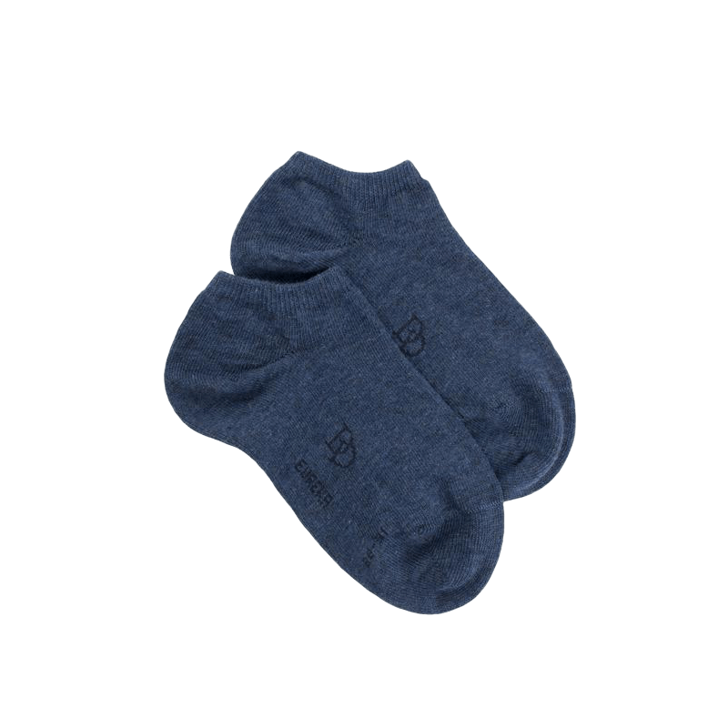 Socquettes enfant Eureka en coton égyptien - Bleu jean | Doré Doré