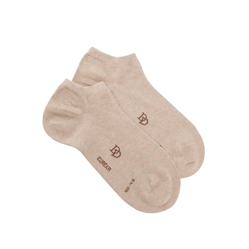 Socquettes homme en coton égyptien - Beige Sable