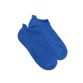 Socquettes femme en coton avec semelle confort - Bleu Bassin | Doré Doré