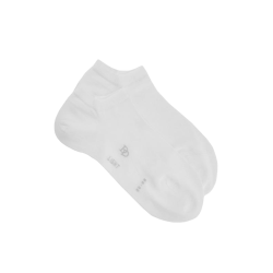 Socquettes femme Light en fil d'écosse - Blanc | Doré Doré