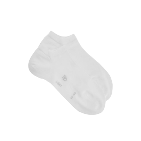 Socquettes femme Light en fil d'écosse - Blanc | Doré Doré