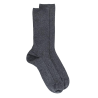 Chaussettes sans bord élastique en coton égyptien - Spécial jambes sensibles - Gris chiné