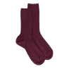 Chaussettes sans bord élastique en coton égyptien - Spécial jambes sensibles - Couleur prune | Doré Doré