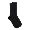Chaussettes sans bord élastique en coton égyptien - Spécial jambes sensibles - Noir