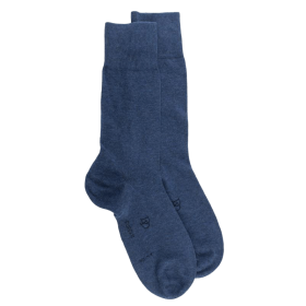 Chaussettes homme Eureka en coton égyptien - Bleu jean foncé | Doré Doré