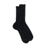 Chaussettes femme jambes sensibles sans bord élastique en fil d'Ecosse - Noir | Doré Doré