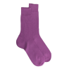 Chaussettes homme à côtes 100% fil d'Écosse - Violet Grappe
