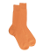 Chaussettes Homme côtelées en pur fil d'Ecosse - Orange clair