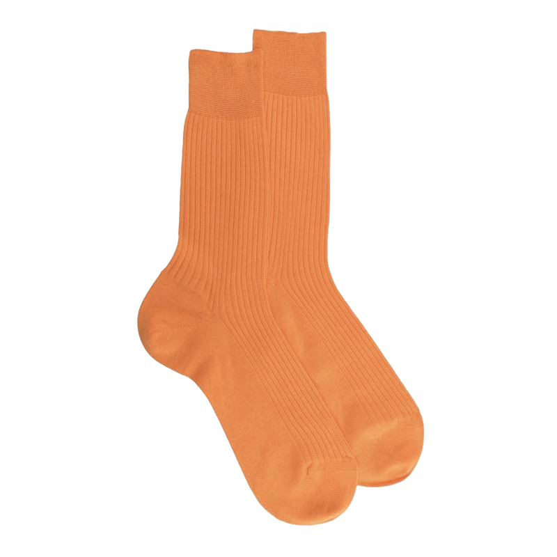 Chaussettes Dore Dore orange clair à fines côtes