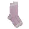 Chaussettes homme en fil d'Écosse renforcé à motifs caviar - Gris et rose