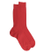 Chaussettes homme luxe en pur coton égyptien - Rouge ponceau