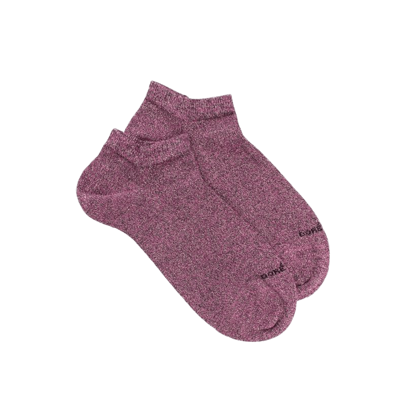 Socquettes femme en coton avec effet brillant - Rose charme | Doré Doré