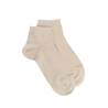 Socquettes femme en coton avec effet brillant - Beige Désert