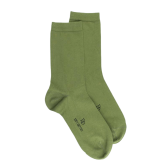 Chaussettes femme Soft Coton à bord souple - Vert | Doré Doré