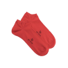 Socquettes homme en coton doux - Rouge Ponceau