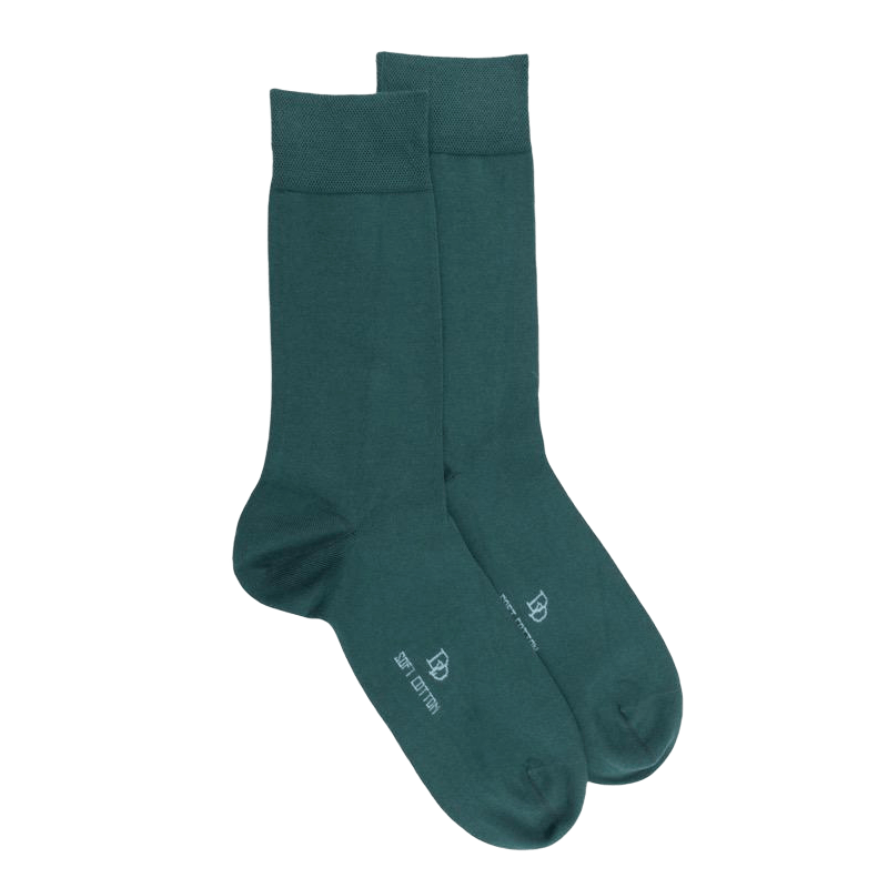 Chaussettes homme fines en coton égyptien - Vert Saule | Doré Doré