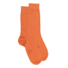 Chaussettes homme fines en coton égyptien - Oranger