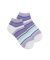 Socquettes enfant à rayures en coton avec effet brillant - Blanc & Violet Crocus