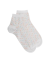 Socquettes femme avec à micro pois multicolores - Fond blanc