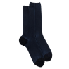 Chaussettes homme à côtes sans bord élastique en fil d'Écosse - Bleu marine