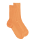Chaussettes femme à côtes en fil d'Écosse - Orange agrume