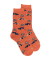 Chaussettes enfant en coton à motifs voitures de course - Abricot