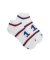 Socquettes enfant en coton à motifs rayures colorés et numero - Blanc