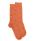 Chaussettes homme en coton à motifs chiens - Oranger