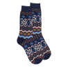 Chaussettes homme en coton à motif de Noël - Bleu Voilier