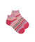 Socquettes enfant à rayures en coton avec effet brillant - Rouge Cerise & Rose Pétale