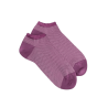 Socquettes femme à motifs losanges - Violet Grappe