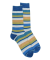 Chaussettes homme à rayures en fil d'Écosse - Bleu & Bleu Croisette