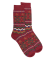 Chaussettes homme en coton à motif de Noël - Rouge pommard